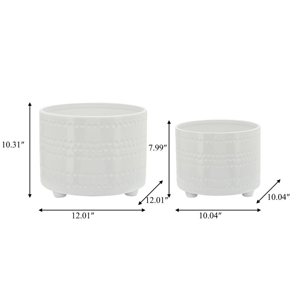 SWIRL FOOTED PANTERS SET/2 10/8" (25/30cm)