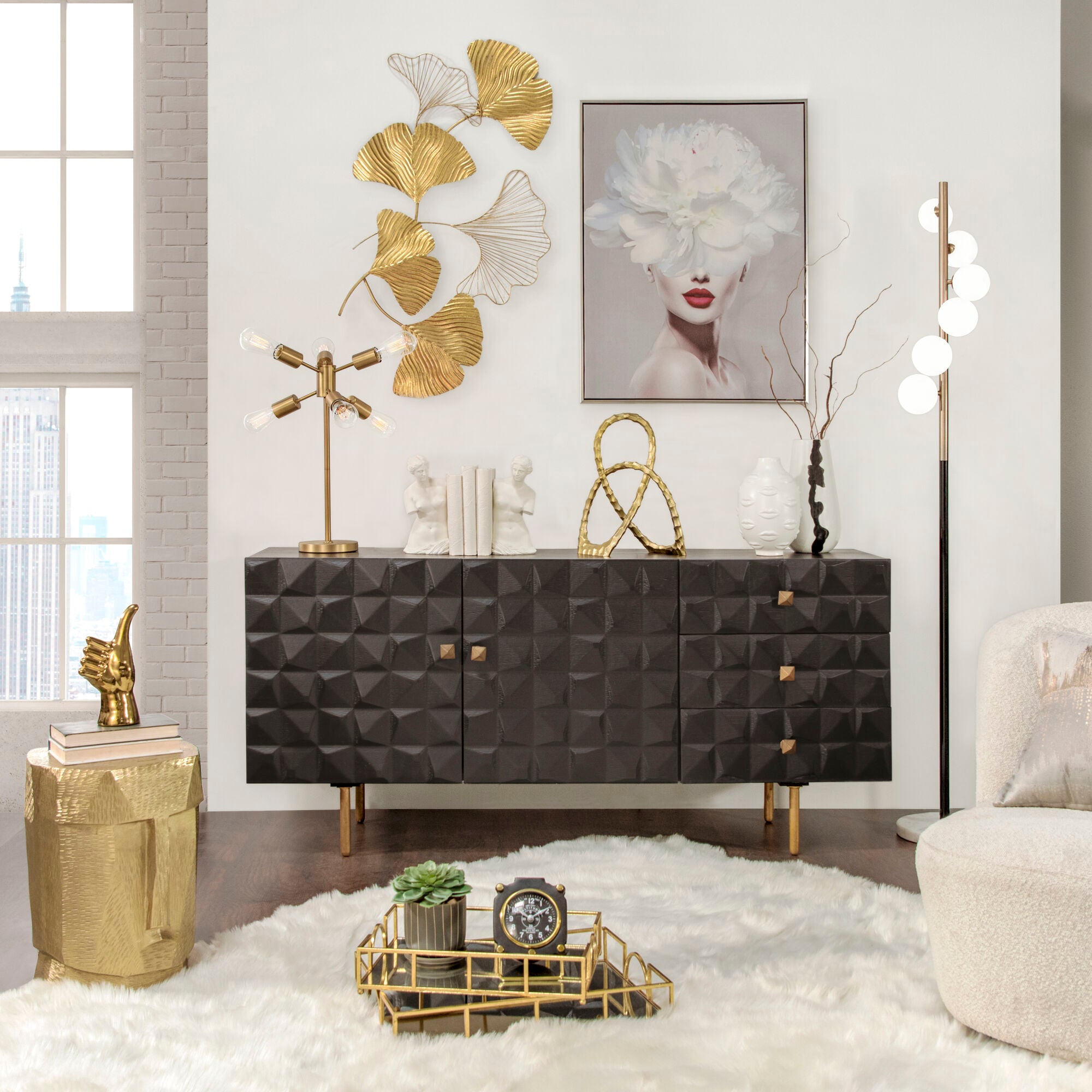 RESIN GREEK GODESS WHITE 11" S/2