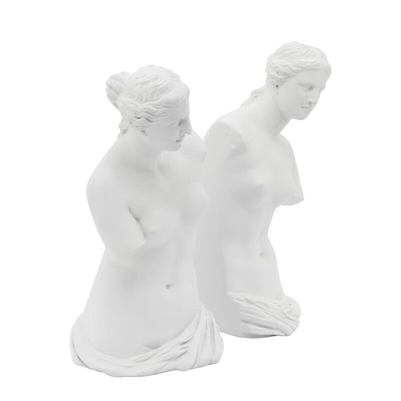 RESIN GREEK GODESS WHITE 11" S/2