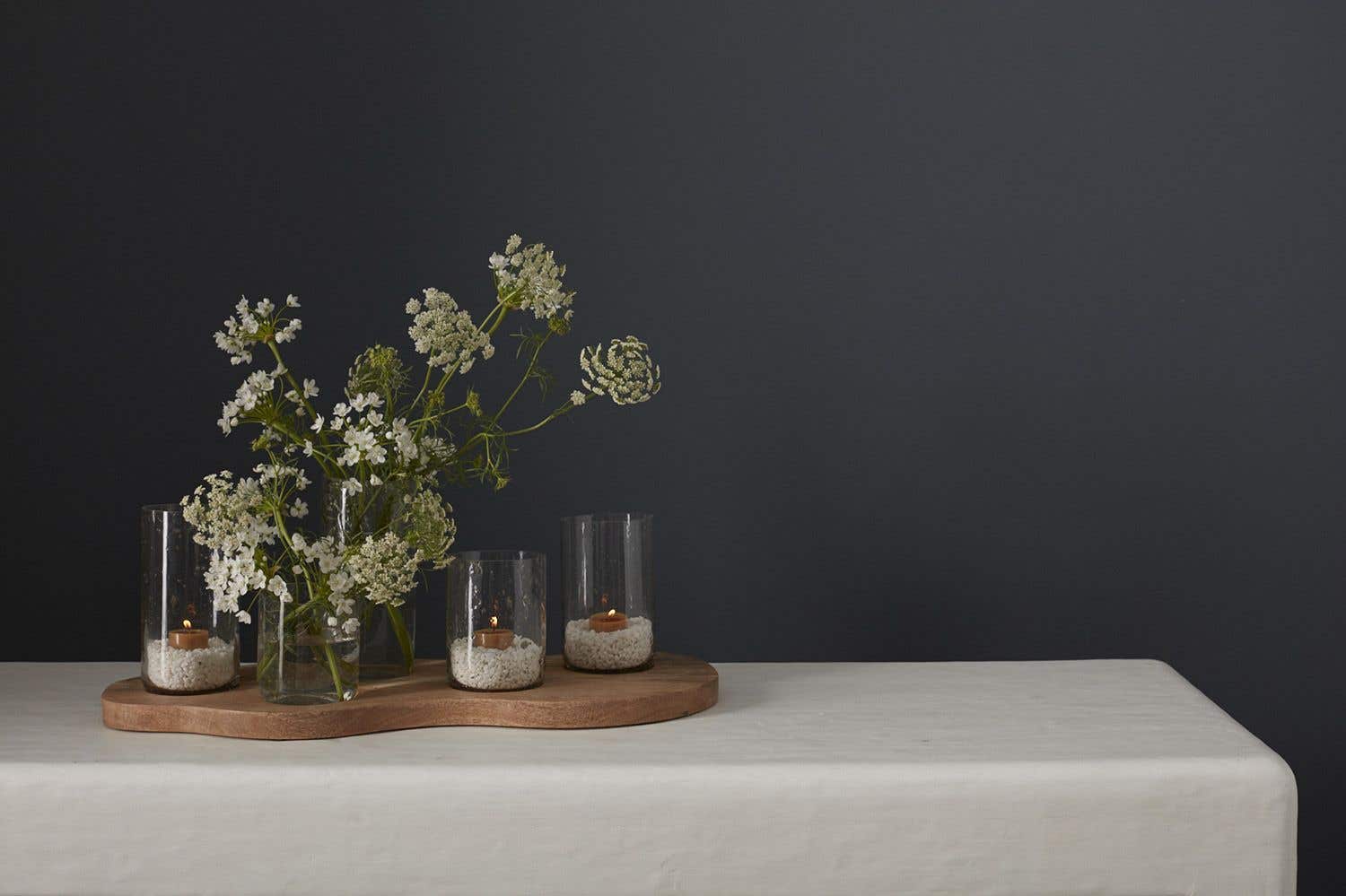 KYMA VASES WITH TRAY 23"x 10"x 8.5"