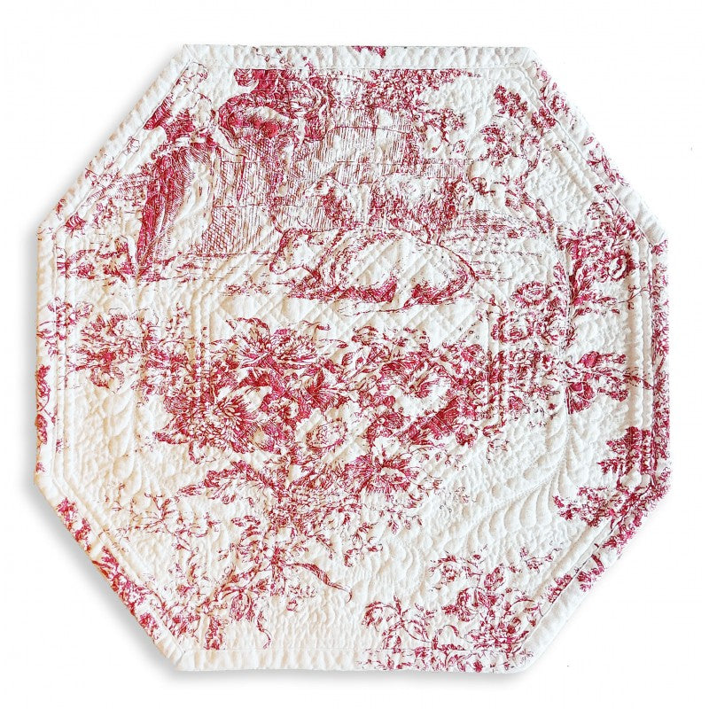 BAJO PLATO BOUTI ROJO 15 X 15"