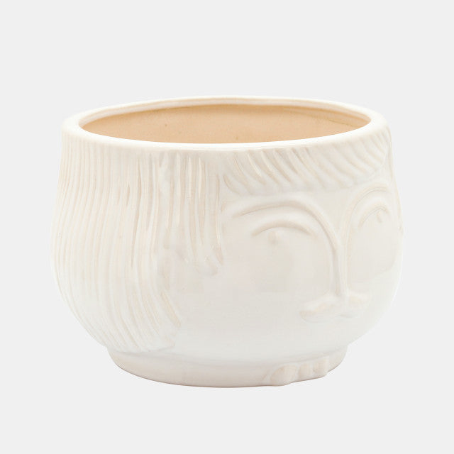 GRANDPA PLANTER WHITE 7"