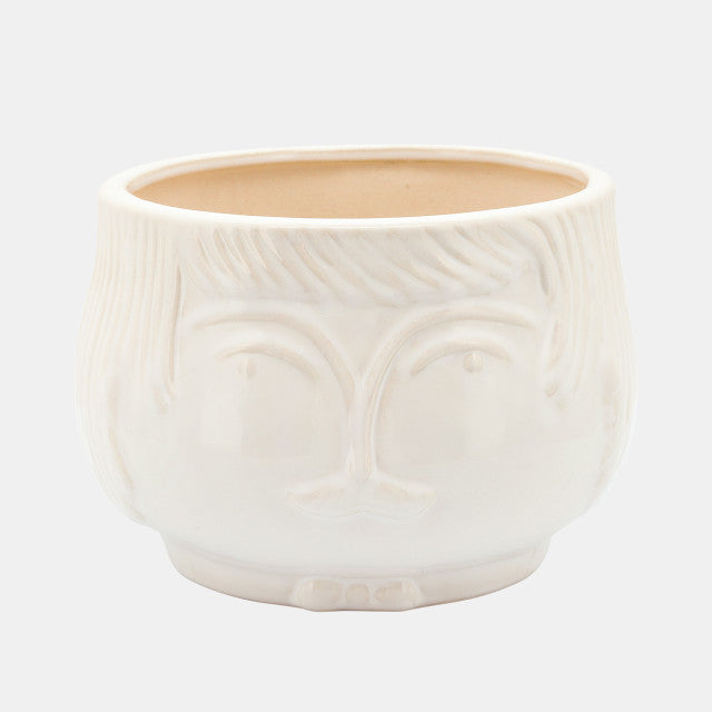 GRANDPA PLANTER WHITE 7"