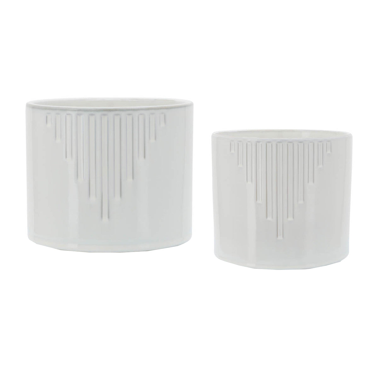 LINE PLANTER WHITE S/2