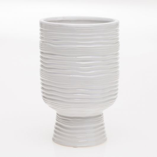 MONACO VASE WHITE 5 X 7.7