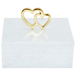 MARBLE DOUBLE HEART 7X5