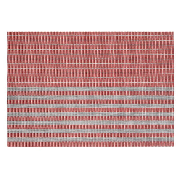 LINEN STRIPE VPM RED 13 X 19