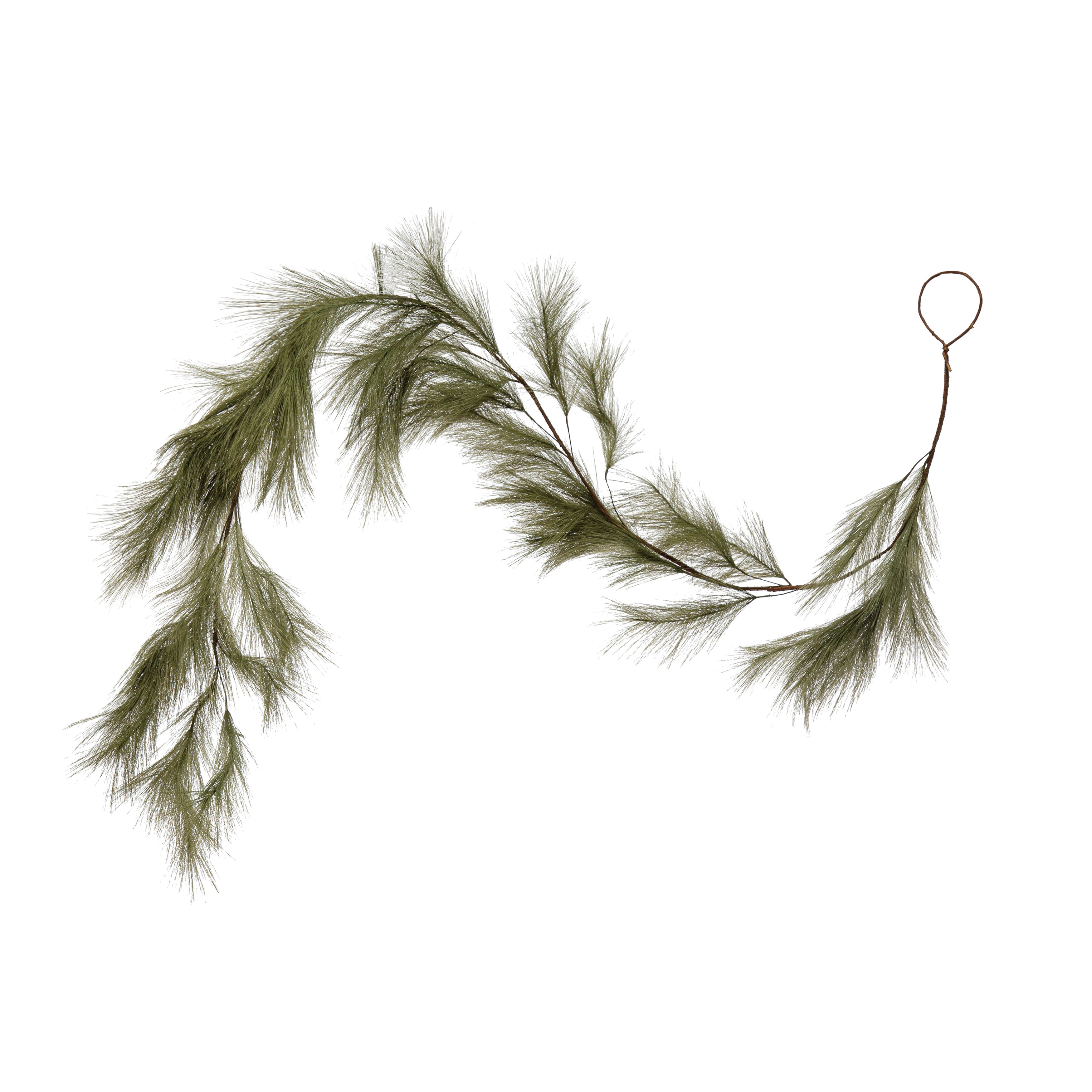 FAUX GRASS PLUME GARLAND 72"L