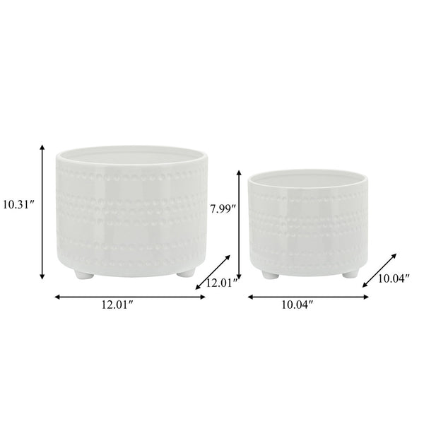 SWIRL FOOTED PANTERS SET/2 10/8" (25/30cm)