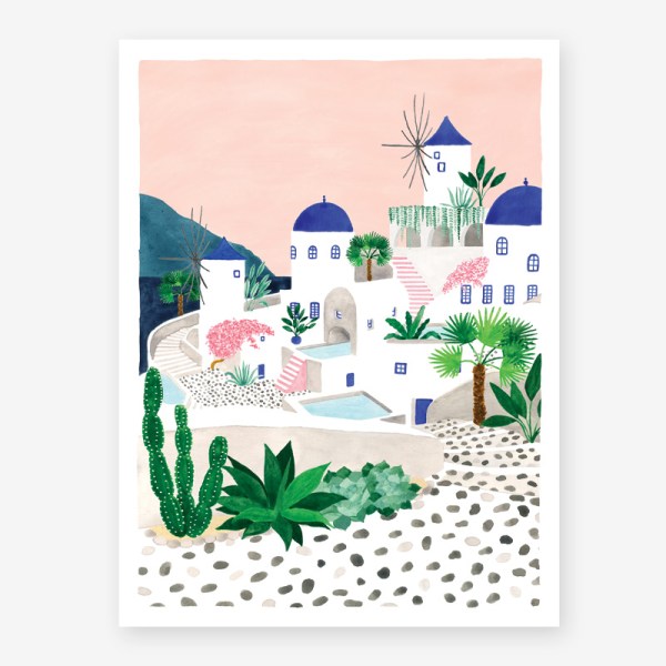 SANTORINI PRINT 50 X 70CM