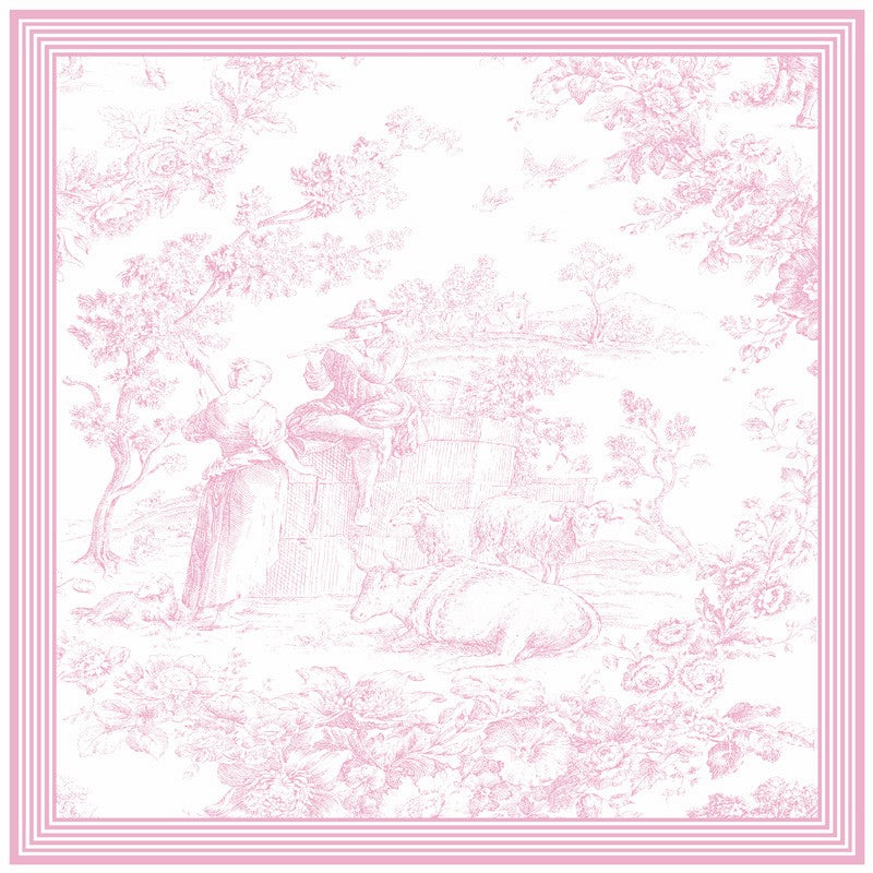 SERVILLETA TOILE ROSA 18X18"