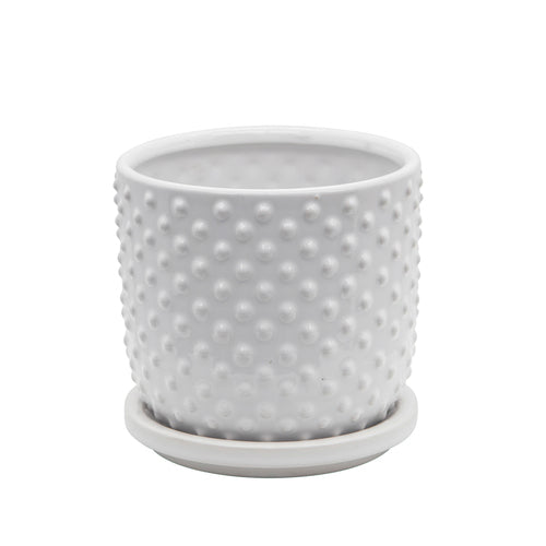 TINY DOTS PLANTER WHITE 5"