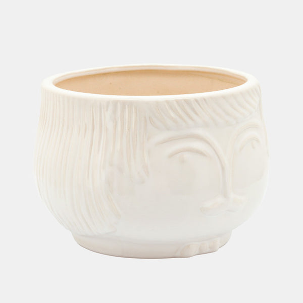GRANDPA PLANTER WHITE 7"