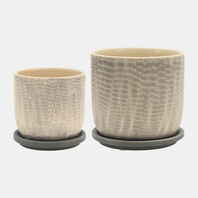 MESH PLANTER GRAY S/2