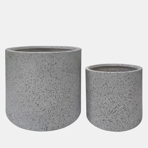 RESIN PLANTER WHITE S/2