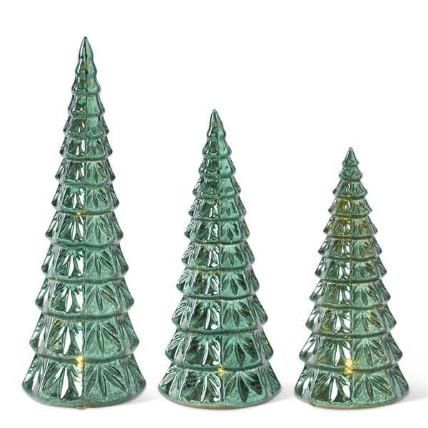 GREEN MERCUDY GLASS LED SET/3