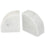 WHITE MARBLE BOOKENDS SET/2