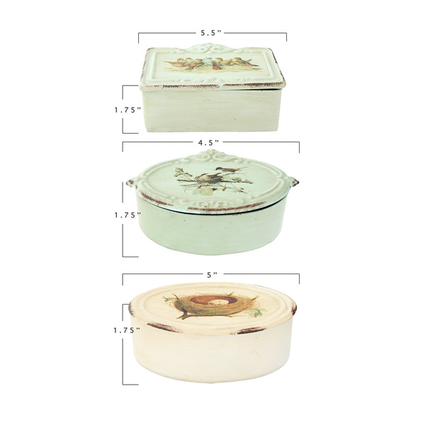 METAL BOX BIRDS & NEST