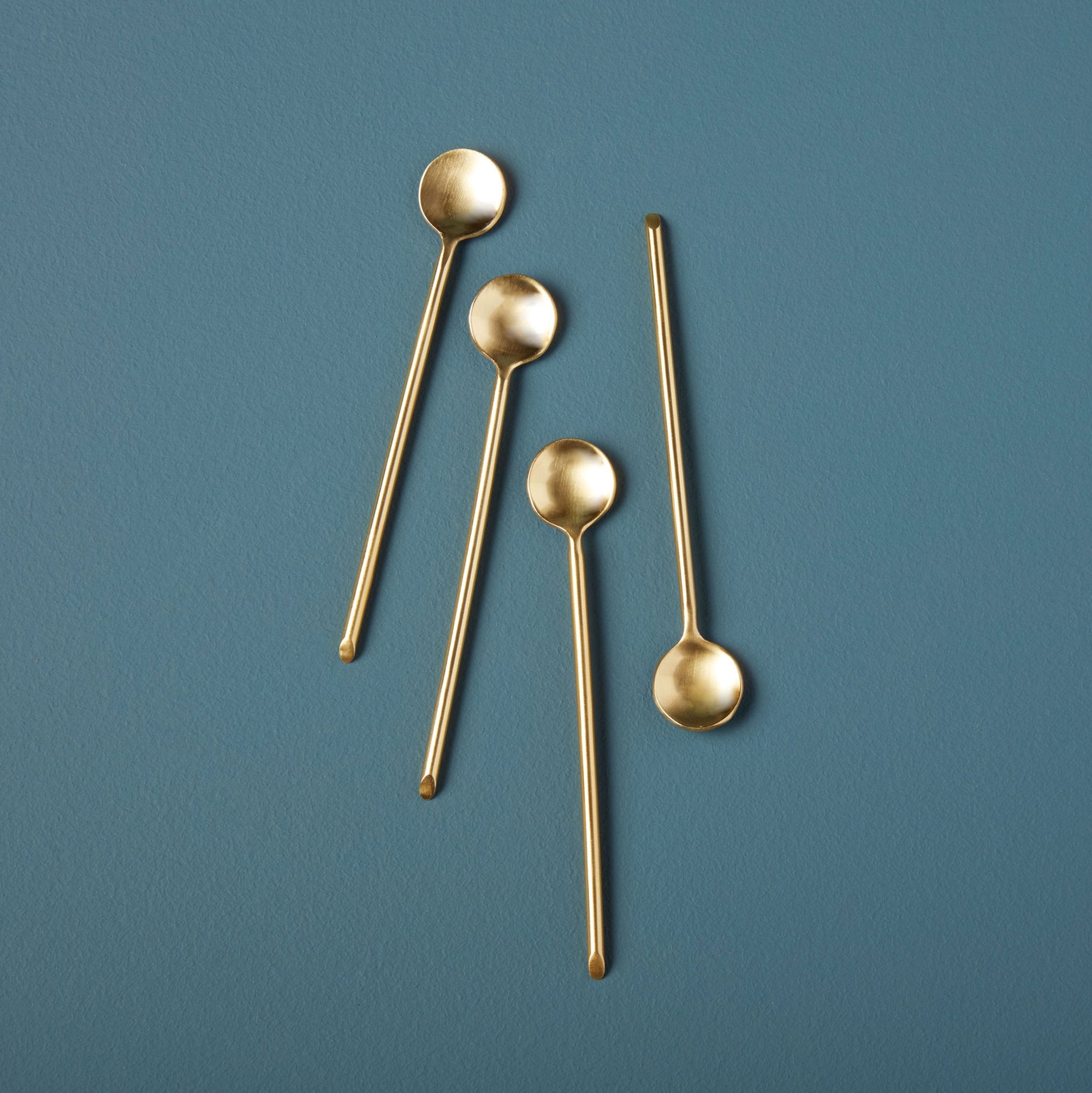 GOLD THIN SPOONS SET4