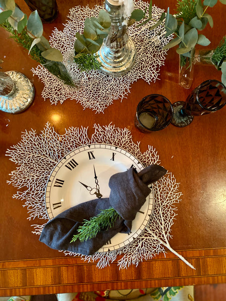 METALLIC LEAF SILVER PLACEMAT MEDIUM SIZE: 12 X 18″