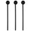 BLACK WOOD SPOONS SET4 10.75