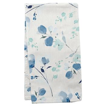 LINEN TEA TOWELS BLUE FLORAL