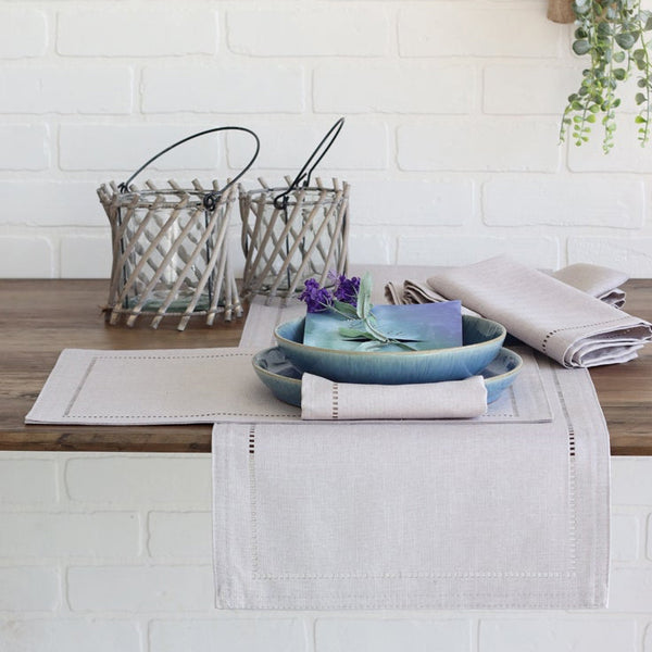 LINEN LOOK LIGHT GRAY 13X19"