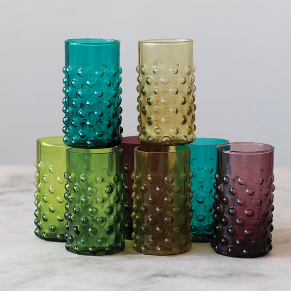 HOBNAIL DRINKING GLASS 12oz