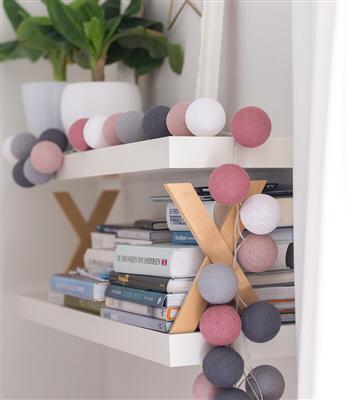 STRING LIGHT 20 DIRTY ROSE