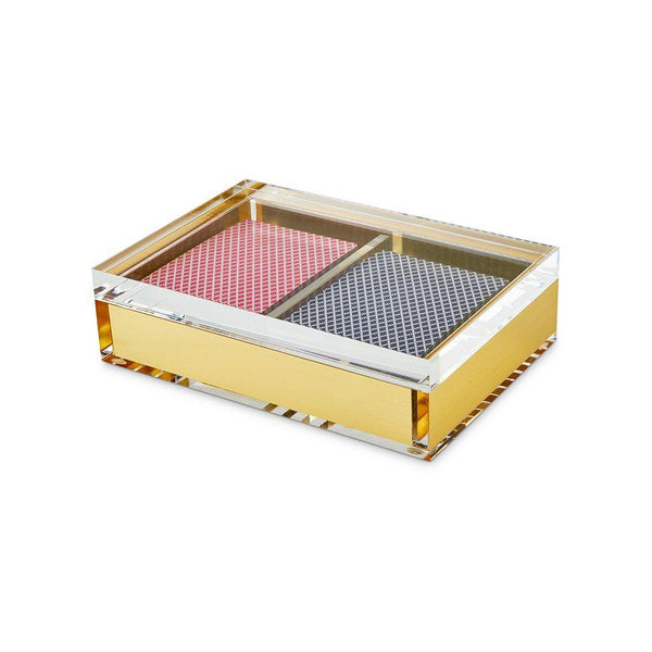 LUCITE CARD SET GOLD