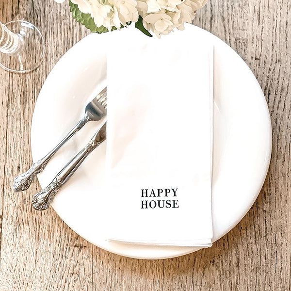 HAPPY HOUSE DINNER NAPKIN SET4