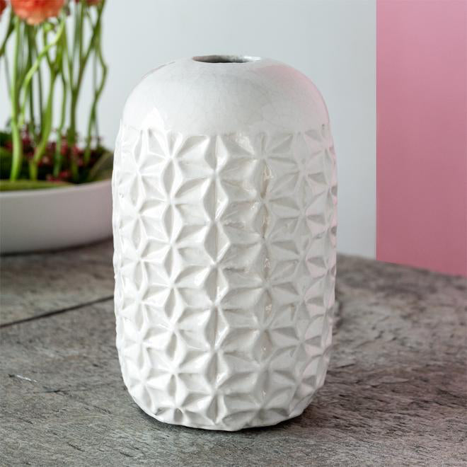 REPOTO WHITE 9.75"H VASE