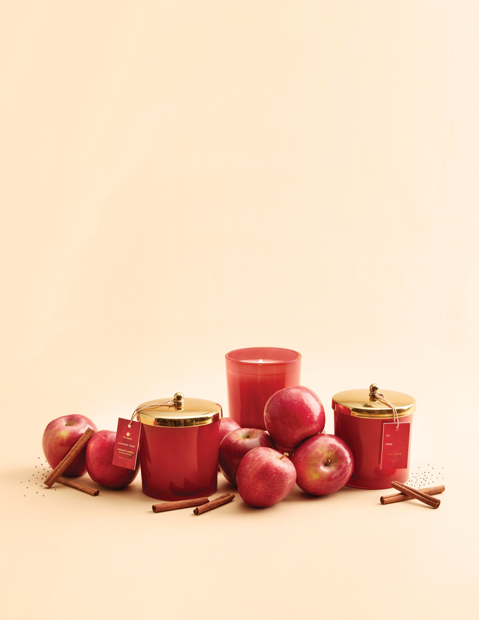 SIMMERED CIDER HARVEST RED POURED CANDLE 13.0 OZ