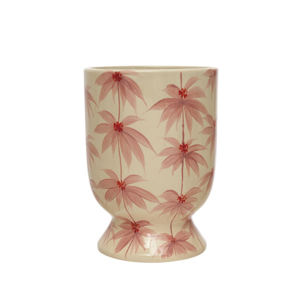 HAND PAINTED FOOTED PLANTER